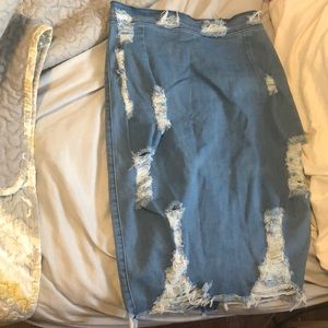 jean skirt from fashion nova